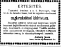 Hirdetés a Zirc és Vidéke 1905. márciusi számában.jpg